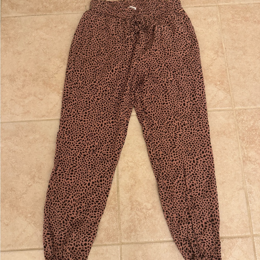 PINK Victoria's Secret Leopard Print Joggers